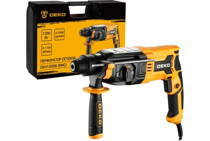 Перфоратор DEKO DKH1200W сетевой в кейсе, 1200 Вт [063-4364]