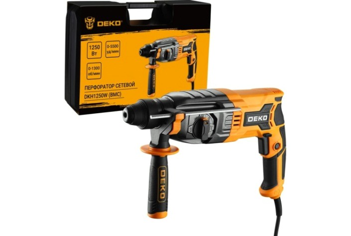 Перфоратор DEKO DKH1250W сетевой в кейсе, 1250 Вт [063-4365]