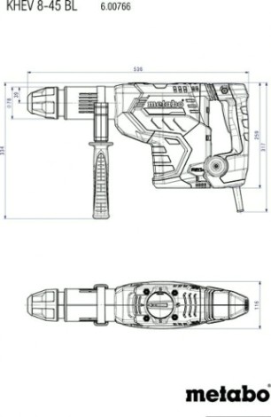 Перфоратор METABO KHEV 8-45 BL бесщеточный [600766500]
