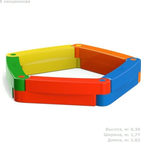 Песочница пластиковая POLIMER GROUP 5 секционная [DP5S]