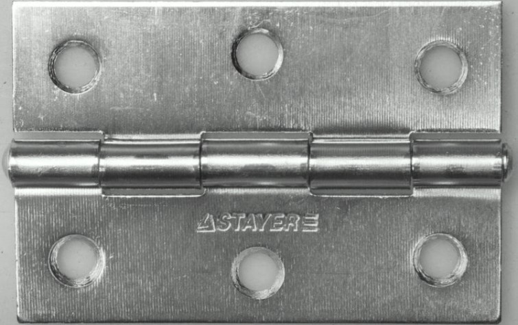 Петля дверная STAYER MASTER универсальная, цвет белый цинк, 75мм [37611-75-1]