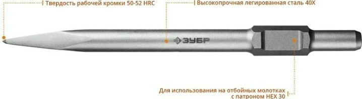 Пика шестигранная ЗУБР 600 мм HEX 30 ПРОФЕССИОНАЛ буран [29375-00-600]