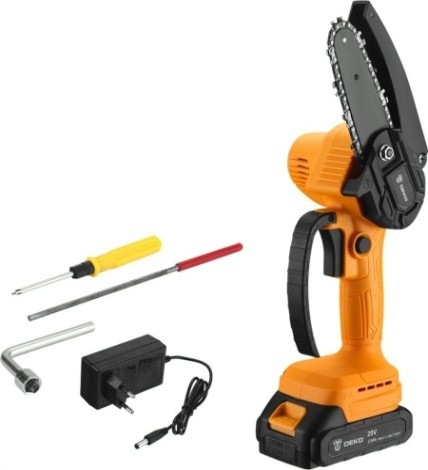 Пила цепная аккумуляторная DEKO DKCHS 20-4 20в, 1x2.0ач [063-4307]