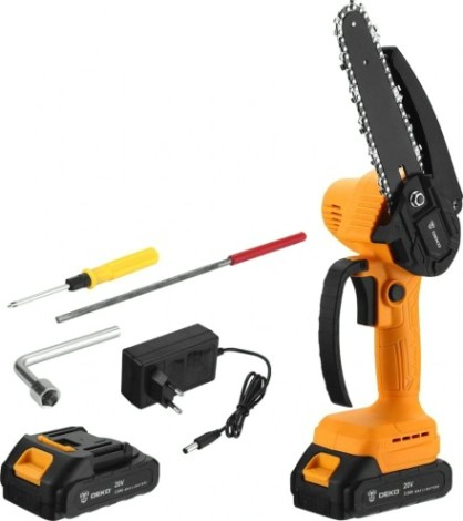 Пила цепная аккумуляторная DEKO DKCHS 20-6 20в, 2x2.0ач [063-4309]