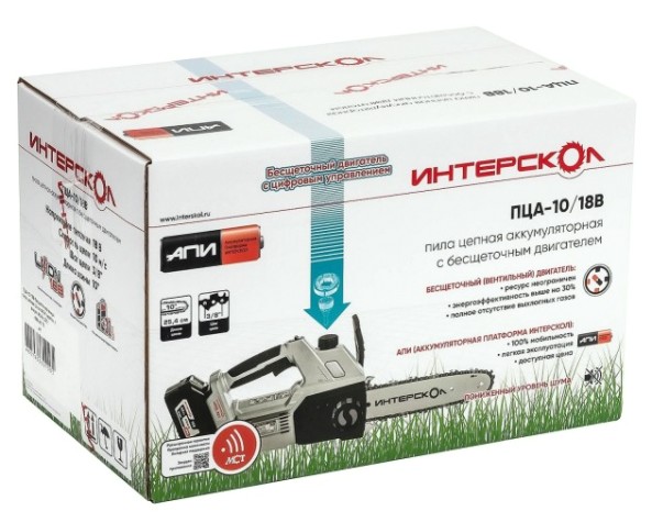Пила цепная аккумуляторная ИНТЕРСКОЛ ПЦА-10/18В без АКБ и ЗУ [696.1.0.70]