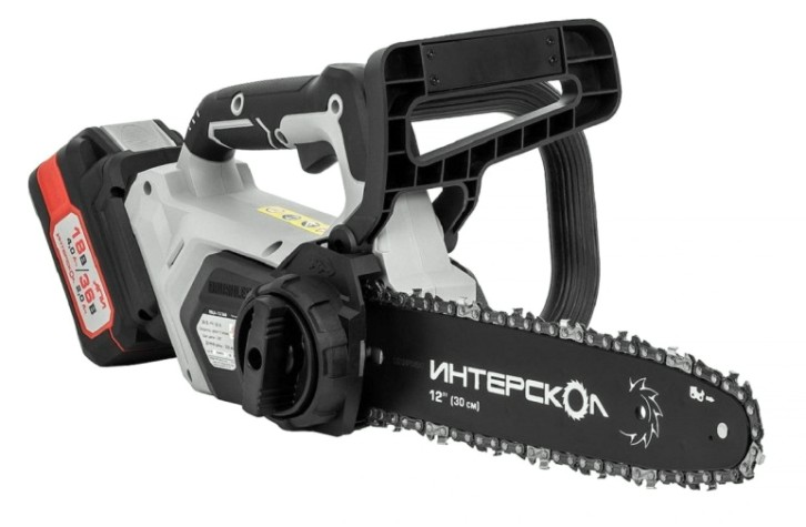 Пила цепная аккумуляторная ИНТЕРСКОЛ ПЦА-12/36В бесщеточная [824.2.2.70]