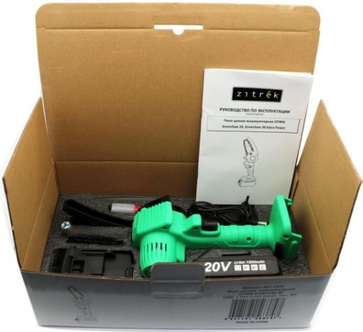 Пила цепная аккумуляторная ZITREK GreenSaw 20 [082-1850]