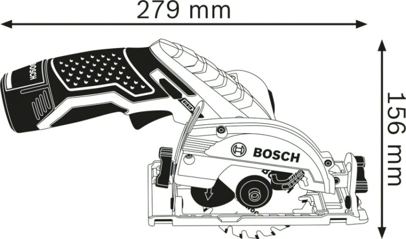 Пила циркулярная аккумуляторная BOSCH GKS 12V-26 [0615990M41] 1х2,0Ач, картонная коробка