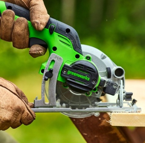 Пила циркулярная аккумуляторная GREENWORKS G24MCS, бесщеточная без АКБ и ЗУ [1501207]