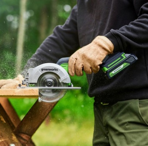 Пила циркулярная аккумуляторная GREENWORKS G24MCS, бесщеточная без АКБ и ЗУ [1501207]