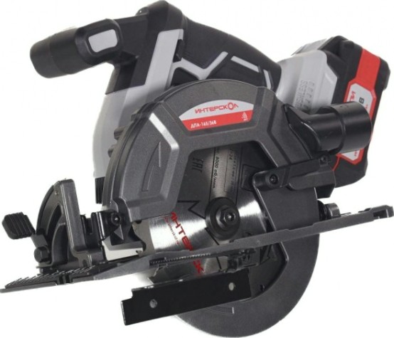 Пила циркулярная аккумуляторная ИНТЕРСКОЛ ДПА-165/36В [817.2.2.70]
