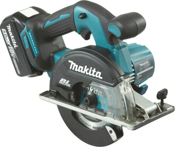 Пила циркулярная аккумуляторная MAKITA DCS 551 RMJ с бесщеточным двигателем [DCS551RMJ]