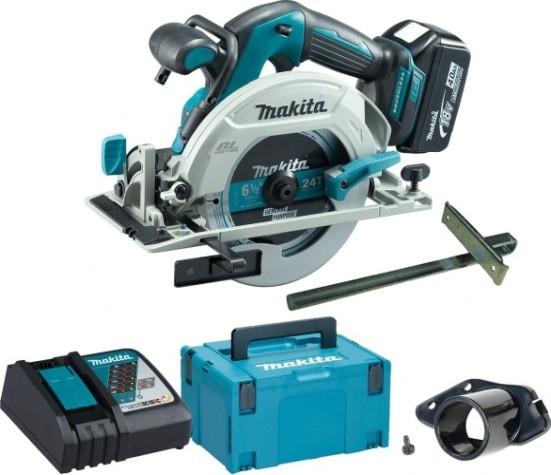 Пила циркулярная аккумуляторная MAKITA DHS 680 RT1J с бесщеточным двигателем [DHS680RT1J]