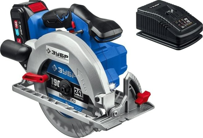 Пила циркулярная аккумуляторная ЗУБР CPB-190-41 бесщеточная Профессионал Пила циркулярная аккумуляторная ЗУБР CPB-190-41 бесщеточная Профессионал
