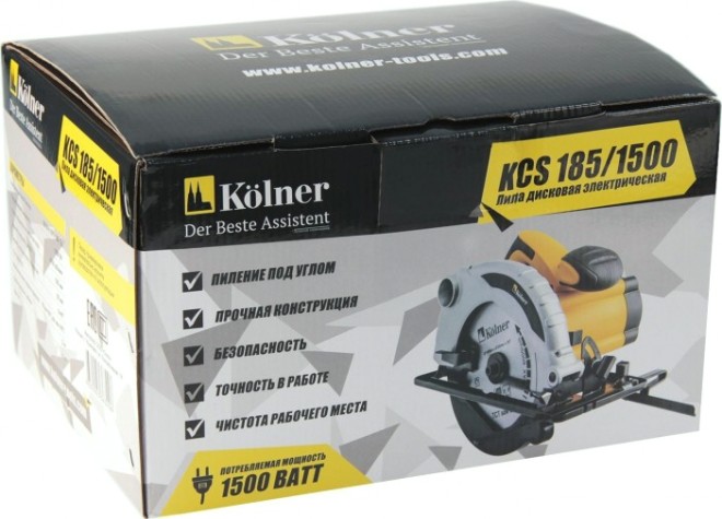 Пила циркулярная сетевая Kolner KCS 185/1500 [кн185-1500цс]