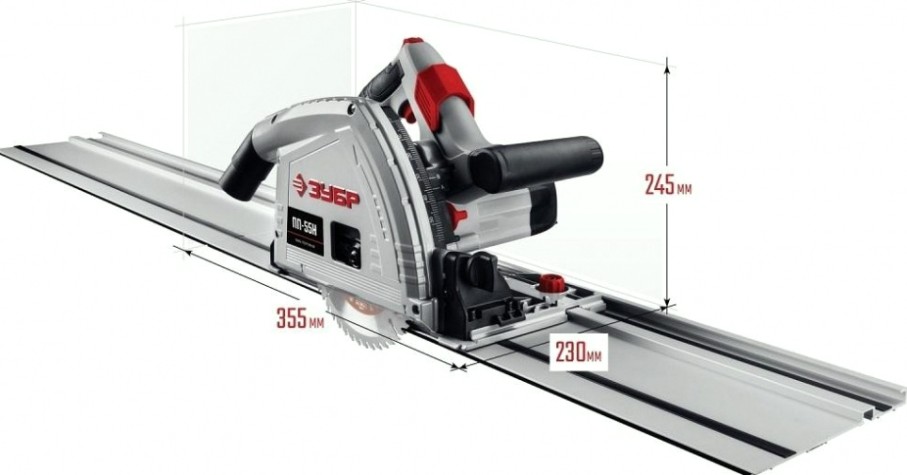 Пила циркулярная сетевая ЗУБР ПП-55Н + направляющая Пила циркулярная сетевая ЗУБР ПП-55Н + направляющая