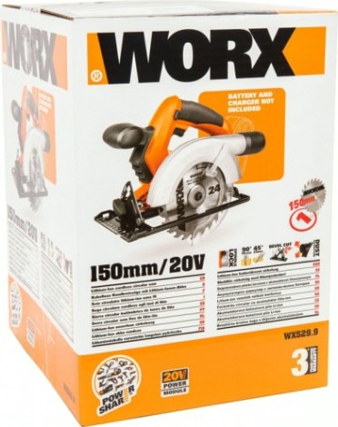 Пила дисковая аккумуляторная Worx WX529.9 без АКБ и ЗУ [WX529.9]