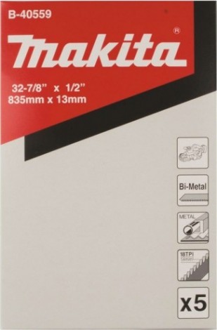 Пила кольцевая по металлу MAKITA B-40559 835x0.5x13x18TPI (для пластика/цв.мет), 5 шт.
