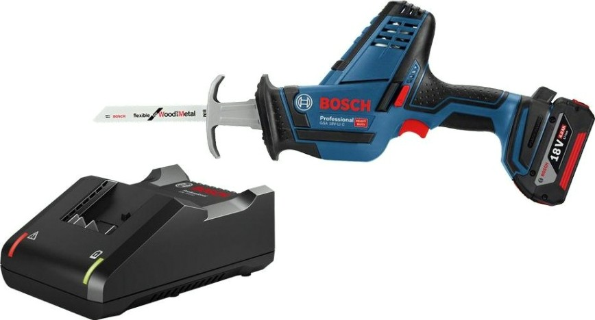 Пила сабельная аккумуляторная BOSCH GSA 18 V-LI C [0615990M3Y] 1х4,0Ач, картон