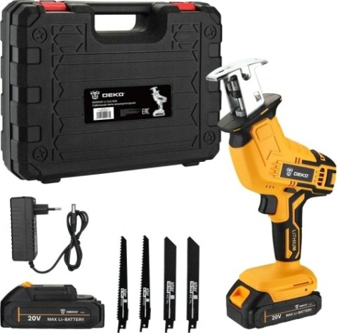 Пила сабельная аккумуляторная DEKO DKRS20-Li 2x2.0Ah [063-4311]