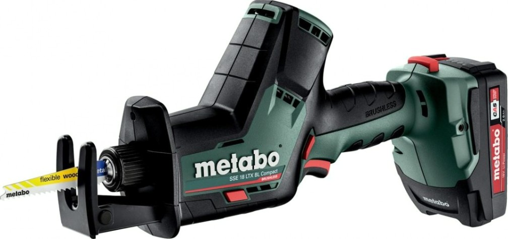 Пила сабельная аккумуляторная METABO SSE 18 LTX BL Compact 2х2,0 Ач [602366500]