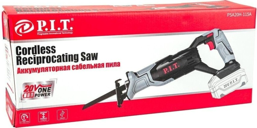 Пила сабельная аккумуляторная P.i.t. PSA20H-115A solo без АКБ и ЗУ