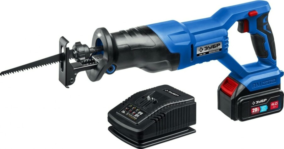 Пила сабельная аккумуляторная ЗУБР SPB-180-41 20v бесщеточная (1x4ач) Профессионал