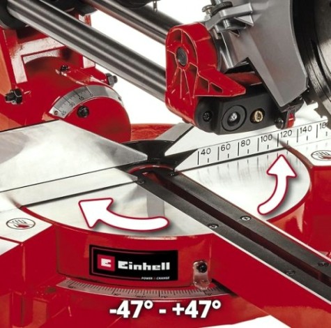 Пила торцовочная аккумуляторная EINHELL PXC TE-SM 36/210 Li-Solo с протяжкой [4300880]