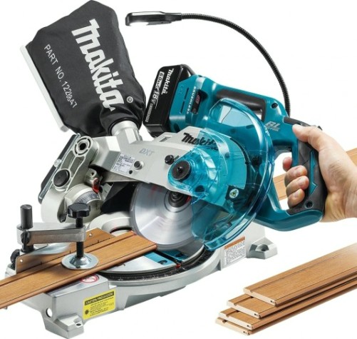 Пила торцовочная аккумуляторная MAKITA DLS 600 Z с бесщеточным двигателем без АКБ и ЗУ [DLS600Z]