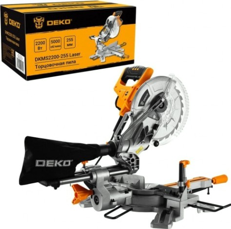 Пила торцовочная сетевая DEKO DKMS2200-255 Laser [063-4218]
