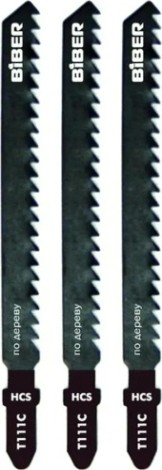 Пилки по дереву Biber 85276 Т111С 74/3мм, быстрый рез (3шт.) [тов-120519]