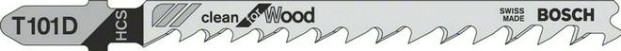 Пилки по дереву BOSCH T101D (5 шт.) [2608630032] уп. 5 шт.