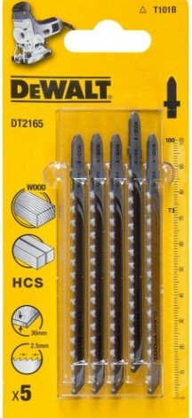 Пилки по дереву DeWALT HCS T101B 100х73х2.5х30 мм (5 шт) DT2165-QZ [DT2165-QZ]
