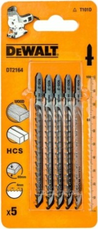 Пилки по дереву DeWALT HCS T101D 100х68х4.2х60 мм (5 шт) DT2164-QZ [DT2164-QZ]