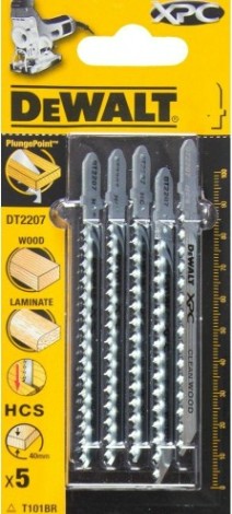 Пилки по дереву DeWALT XPC T101BR 100х75х2.5х30 мм (5 шт) DT2207-QZ [DT2207-QZ]