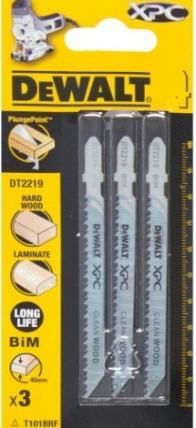 Пилки по дереву DeWALT XPC T101BRF 100х75х2.5х40 мм (3 шт) DT2219-QZ [DT2219-QZ]