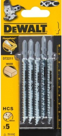Пилки по дереву DeWALT XPC T111C 100х75х2.5х60 мм (5 шт) DT2211-QZ [DT2211-QZ]