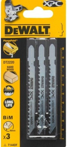 Пилки по дереву DeWALT XPC T144DF 100х75х2.5х40 мм (3 шт) DT2220-QZ [DT2220-QZ]