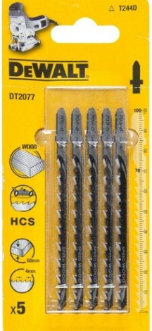 Пилки по дереву DeWALT XPC T244D 100х70х4.0х60мм (5 шт) DT2077-QZ [DT2077-QZ]