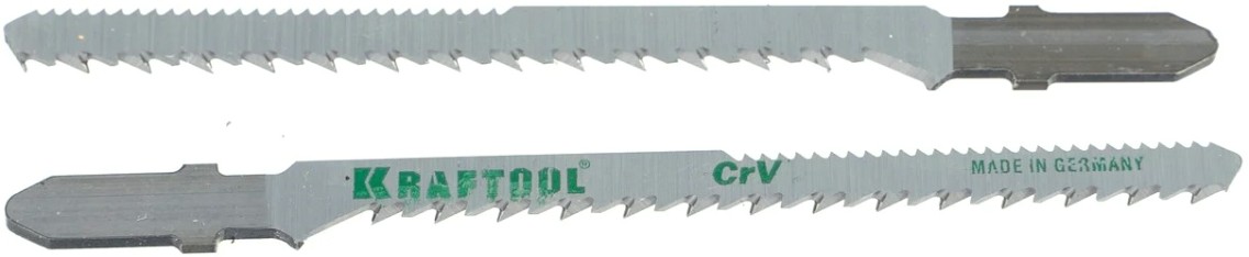 Пилки по дереву KRAFTOOL T101AO фигурный рез, шаг 2,5мм, 75мм, 2 шт. [159514-2,5]