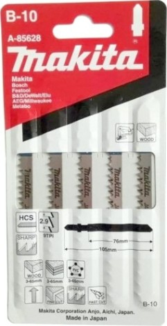 Пилки по дереву MAKITA A-85628 в-10, 5 шт.
