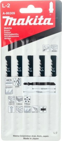 Пилки по дереву MAKITA A-86309 l-2, 5 шт.
