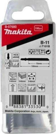 Пилки по дереву MAKITA B-07680 в-11, 100 шт.
