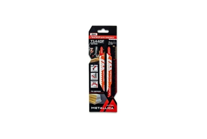 Пилки по дереву METALLICA Ultra T144DF 100/75мм шаг 4мм, BiM грубый рез, ДСП 2шт [907559]