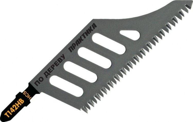 Пилки по дереву ПРАКТИКА T142HB 112х80 мм, прямой чистый рез [777-109]