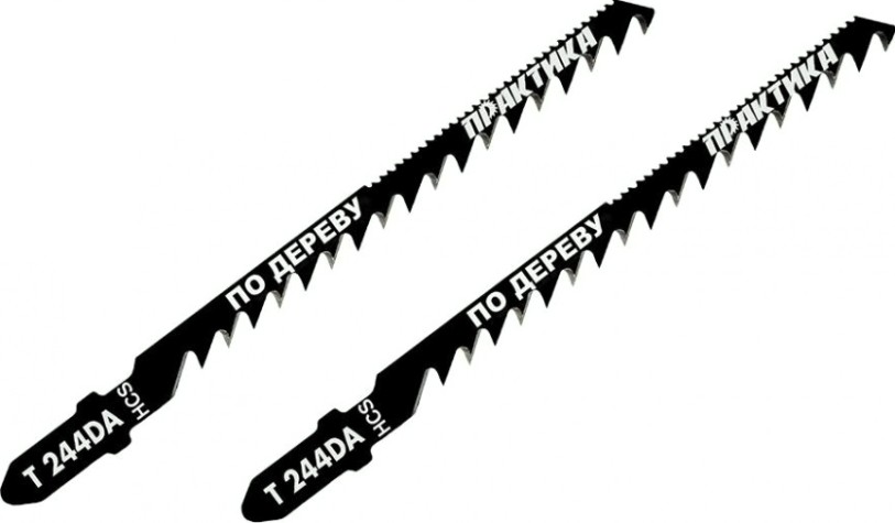 Пилки по дереву ПРАКТИКА T244DA 100x75 мм, криволинейный рез обоюдоострые, (2шт) [776-973]