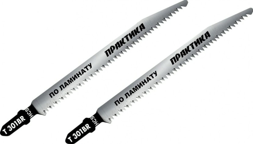 Пилки по дереву ПРАКТИКА T301BR 117х91 мм, обратный зуб по ламинату (2шт.) [649-202]