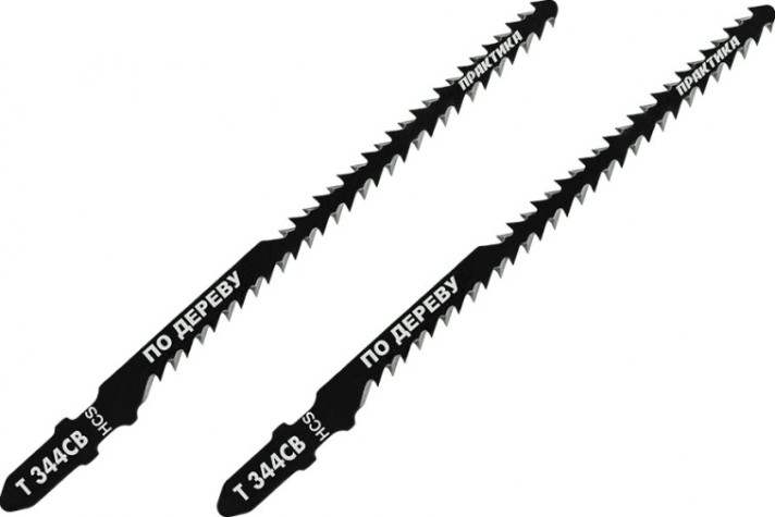 Пилки по дереву ПРАКТИКА T344CB 116х90 мм, криволинейный рез обоюдоострые, (2 шт.) [244-384]