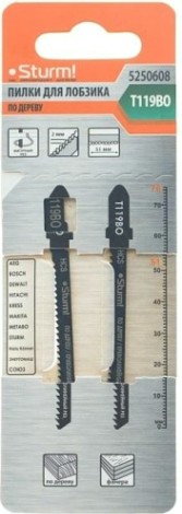Пилки по дереву Sturm T119BO 2шт. криволинейный рез, фанера, пластик [5250608]