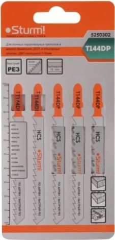 Пилки по дереву Sturm T144D 5шт. быстрый рез [5250302]